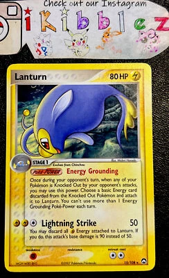 Lanturn 15/108 NM Non Holo Rare MISCUT/OFC EX Power Keepers Pokemon Card! - Image 1 of 2