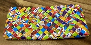 Purse Candy Wrapper Clutch Purse Zip Artist - Picture 1 of 6