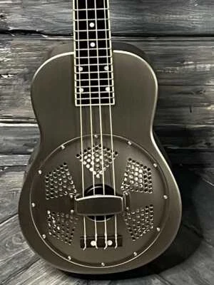 Gold Tone Left Handed Reso Uke Concert Size Metal Body Resonator Ukulele - Image 1 of 4