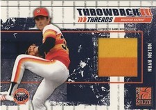 2003 Donruss Elite Throwback Threads Prime Card #81 Nolan Ryan PATCH /10 *
