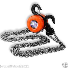 4000 Lb 2 Ton Manual Operated Chain Fall Engine Hoist Block And Tackle Lift Tool
