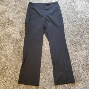Duluth Trading Company Black Active Yoga Pull-on Flex Pants Sz Medium x 31” Boot - Picture 1 of 10
