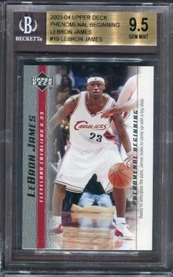 2003-04 Upper Deck #19 Lebron James Phenomenal Beginning RC BGS 9.5 GEM MT - Image 1 of 2