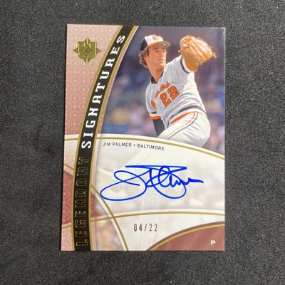 2009 Upper Deck Ultimate Collection Legendary Signatures Auto Jim Palmer 4/22 - Image 1 of 3
