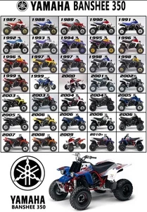 Banner grande Yamaha Banshee yfz 350 generaciones 38" x 54" - Imagen 1 de 2
