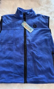 OLD NAVY MENS XL POLYESTER BLUE VEST ZIP UP WITH POCKETS NWT - Picture 1 of 4