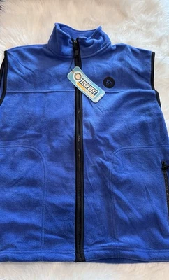 OLD NAVY MENS XL POLYESTER BLUE VEST ZIP UP WITH POCKETS NWT - Image 1 of 4