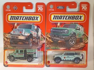 Matchbox National Parks International Workstar, 2021 Ford Bronco New in Pack - Picture 1 of 5