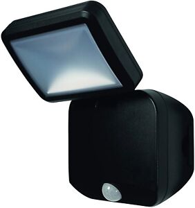 LEDVANCE 4W Black Battery Led Single Spotlight Pir Sensor 4000K Floodlight