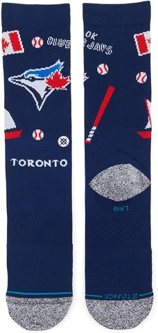 NWT Men's Size 9-13 L Toronto Blue Jays Stance MLB Landmark Baseball Socks Large Cover