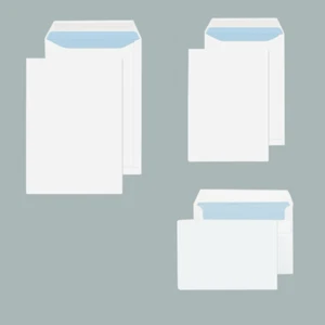 Hochwertige einfache 90 g/m² weiße Umschläge selbstklebend starkes Papier DL/A4/A5 - Bild 1 von 16
