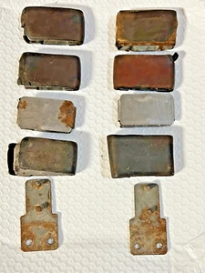 23 Blevins Type Quick Change Leather Covered Saddle Stirrup Buckles Rusty AS IS - Picture 1 of 10