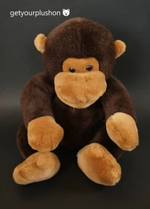 RUSS BERRIE BONKERS SCIMMIA MARRONE PELUCHE PUPAZZO A MANO - Foto 1 di 2
