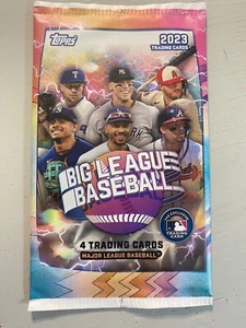 2023 Topps Big League Baseball Sealed Pack - 4 Cards Per Pack - Foto 1 di 2