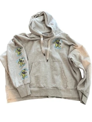 American Eagle Size S Oversized Beige Grateful Dead Graphic Big Hug Hoodie Comfy - Image 1 of 2