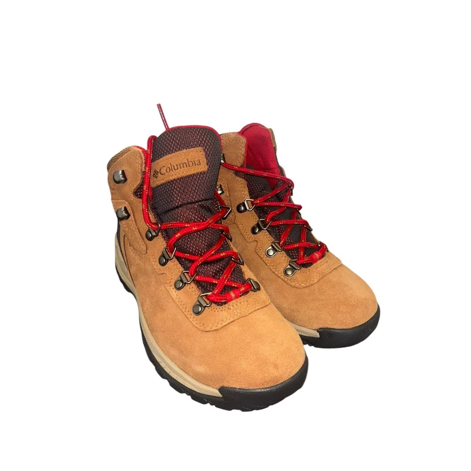 Columbia Newton Ridge Plus Waterproof Amped Hiking BOOTS Red Women's Size 7m