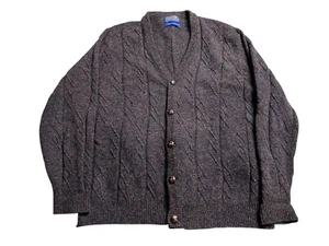 M VTG PENDLETON COUNTRY TRADITIONALS USA WOOL Virgin Large CARDIGAN SWEATER - Picture 1 of 8
