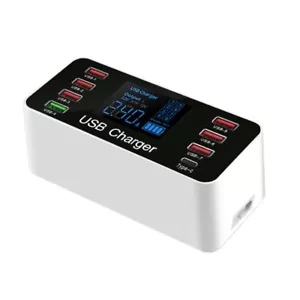 Multiple 3.0 USB Charger, 8-Port Desktop Charging Station with Quick Charge,40w - Picture 1 of 6