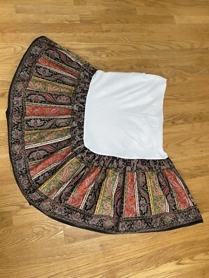 Vintage Ralph Lauren Leningrad Russia TWIN Bedskirt Black Multi Drop 14" USA - Imagem 1 de 4