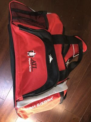 High Sierra Red And Black Duffle Bag 20” x 11” Travel, Workout, Sports - Image 1 of 4