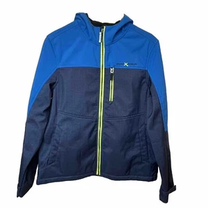 Zero Xposur Snowboard Ski Jacket Size Youth XL (18/20) Blue Neon Green EUC - Picture 1 of 13