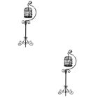 2 szt. Miniaturowa klatka dla ptaków wykonana z metalu Zrób to sam Akcesoria domowe Do domu Domek dla lalek