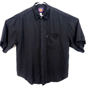 Z-Bop Men's Shirt Size XL Short Sleeve Button Black Hidden Buttons Til You Drop - Picture 1 of 7