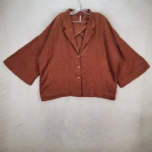 Chaqueta informal Free People de algodón oxidado manga ancha ligera para mujer Blazer talla L - Imagen 1 de 22