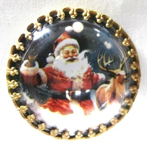 1 butt natalizio in cristallo/ottone ceco. #P153-RARO ANTICO Componenti FIRMATI-GRANDI - Foto 1 di 4