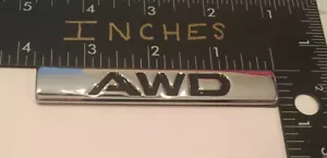 AWD trunk gate a w d Black chrome BADGE emblem fits all makes jeep honda kia - Picture 1 of 1