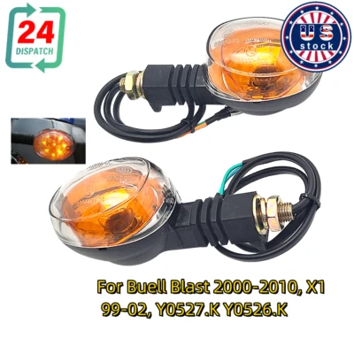 Par de señales de giro traseras para Buell Blast 2000-2010, X1 99-02, Y0527.K Y0526.K Foto 1 de 4