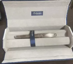Montegrappa ISDURRPC robuste silberne Kappe Typ Roller Kugelschreiber mit Box & Handbuch - Bild 1 von 5