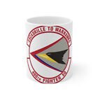 480 Eskadra Myśliwska (Siły Powietrzne USA) Biała filiżanka kawy 11 uncji