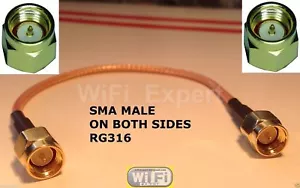 50 x 14-calowy SMA męski na SMA PLUG Pigtail Cable RG316 Wysoka jakość - Zdjęcie 1 z 1