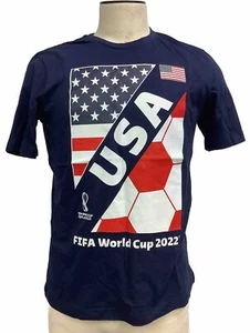 Nueva Camiseta Azul Marino Copa Mundial FIFA QATAR 2022 EE.UU. Qatar Talla Pequeña - Imagen 1 de 3