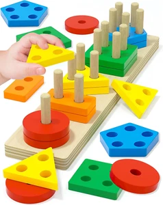 Montessori Toys for 1 2 3 Year Old Boy Girl, Toys for Ages 2-4 Toddlers Kids Bab - Picture 1 of 12