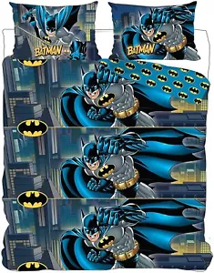 Batman Double Duvet Cover Bedding Set Reversible DC Comics Superhero - Picture 1 of 1