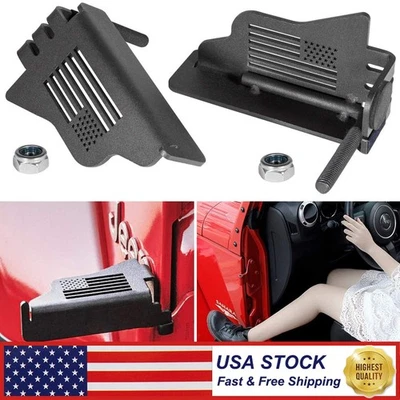 Pedal de reposapiés delantero de acero de 2 piezas para Jeep Wrangler JK JL 2007-2020 2/4 puertas Foto 1 de 4