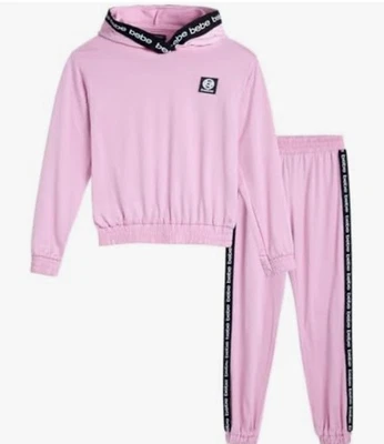 Calça moletom bebe jogger feminina 2 peças zíper pulôver 4 nova com etiquetas - Imagem 1 de 4