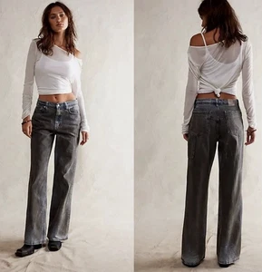 Free People We The Free Tinsley Baggy High-Rise Straight Leg Jeans 31S NWT - Picture 1 of 12