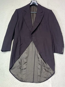 Vtg Moss Bros Covent Garden Morning Coat Tailcoat Size Men's 41S Brown - Picture 1 of 9