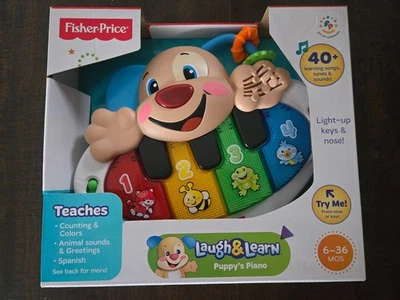 Fisher Price Mattel 2013 смеяться и учиться щенок фортепиано новый в коробке - Изображение 1 из 4