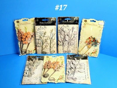 RETIRED PRIMA BEAUTIFUL 7 PKS VINES STEMS FLOWERS SCRAPBOOK EMBELLISHMENTS #17 - Image 1 of 4