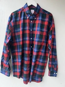 Brooks Brothers Madison kariertes langärmliges Button-Down-Hemd Large - Bild 1 von 6