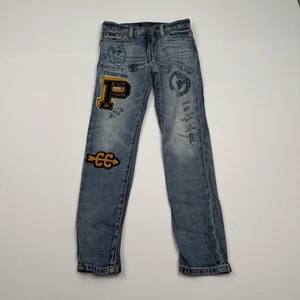 Polo Ralph Lauren Jeans Boys 7 Sullivan Slim Embroidered Patch Distressed De - Picture 1 of 17