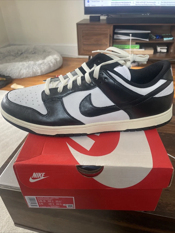 Size 16.5 - Nike Dunk Low Vintage Panda W - Image 1 of 4