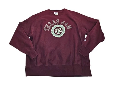 Vintage 90s Champion Reverse Weave Texas A&M Aggies Sweatshirt Crewneck Men's XL - Image 1 of 4