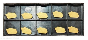 Paquete de 10 insertos de carburo recubiertos de TiN multicapa RISHET TOOLS GTN-3 C2 - Imagen 1 de 1