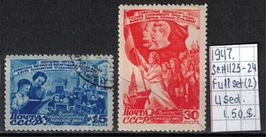 Soviet stamps 1947 SC#1123-24 Full set  Used COMB.SHIPPING C090019 - Picture 1 of 2