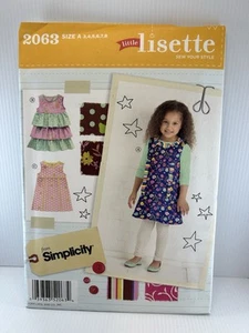 Simplicity Little Lisette - Sewing Pattern 2063 Girls Dress Pinafore Size 3 - 8 - Picture 1 of 2